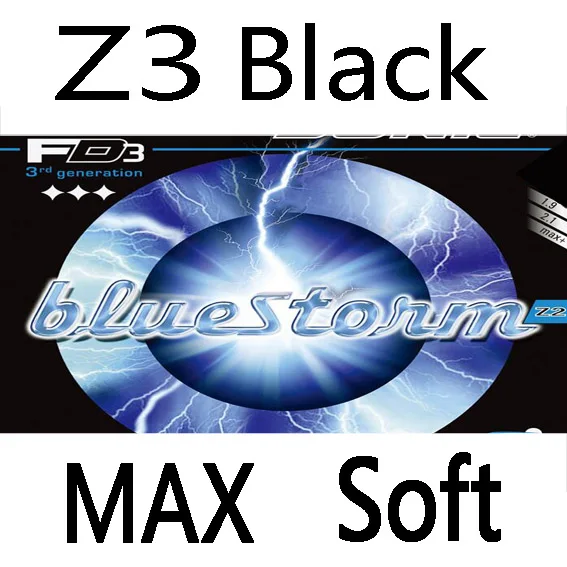 Z3 Black MAX Soft DONIC BLUESTORM(BlueStorm Z1/Z2/Z3) резиновая губка для настольного тенниса для пинг-понга Tenis De Mesa - Цвет: Z3 Black MAX Soft