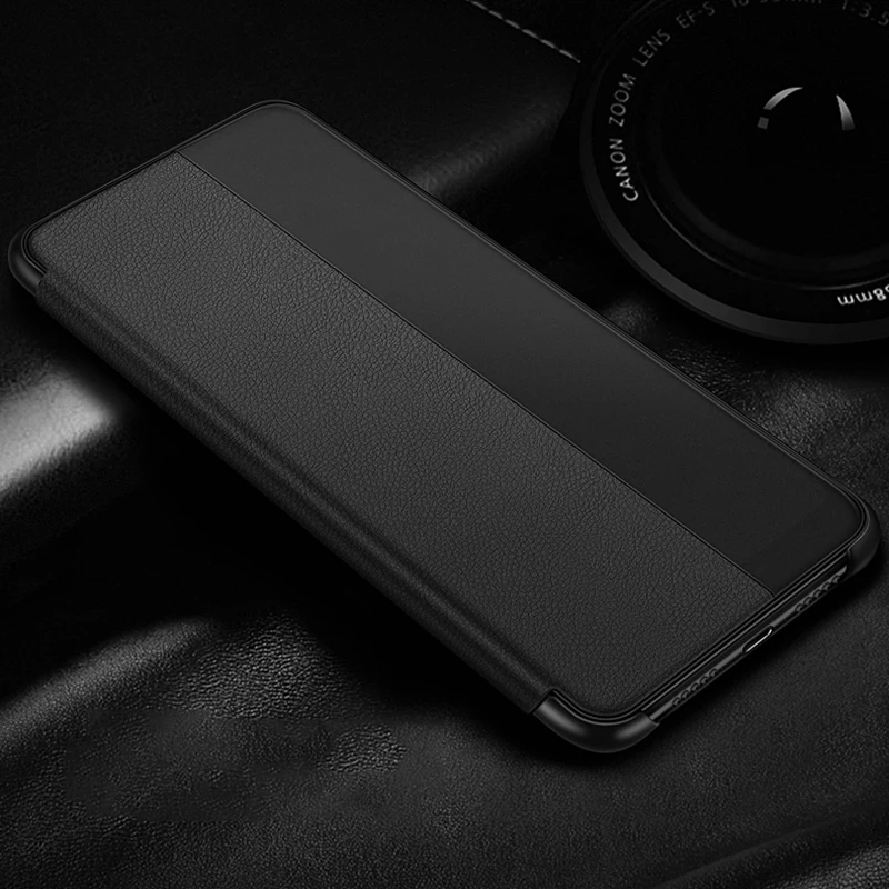 Black Чехол, защитный чехол для samsung A70, кожаный флип-чехол для samsung Galaxy A10 A20 A30 A40 A50 A60 Fundas - Цвет: Black