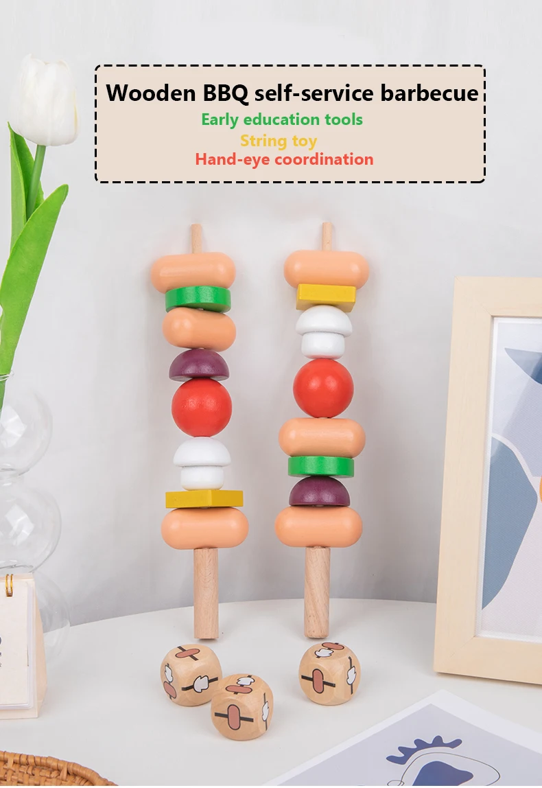 Montessori Kids Wooden Simulation Skewers Toy 3D Puzzle Memory Match  Kitchen Battle Table Game Early Education Aids For Children - AliExpress  Toys & Hobbies