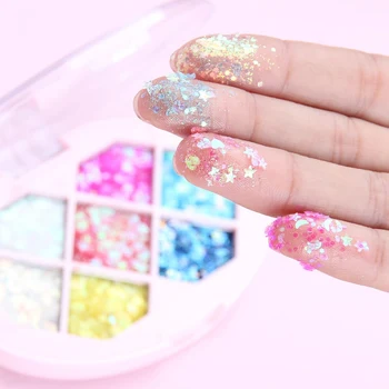 

7-color Sequins Eyeshadow Palette Iluminador Highly Pigmented Cosmetic MultiPurpose Make Up Eye Shadow Sequin Palette n