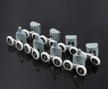 

8Pcs 25mm 27mm Shower Door Rollers Twin Bottom Top Shower Door Rollers Pulleys Wheels Runners Bathroom Screw Cover Caps