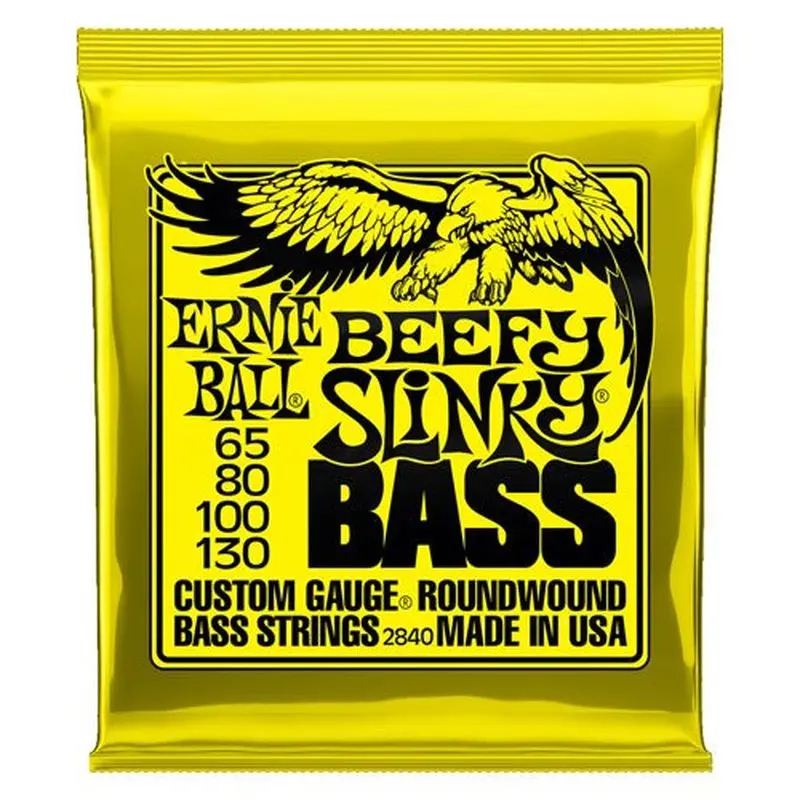 Ernie Ball 2840 Beefy Slinky Bass Nickel Wound (65-130) BEAD Tuning | Спорт и развлечения