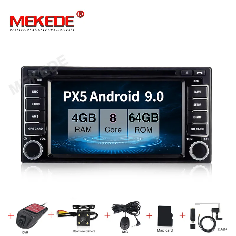 PX30 Android 9,0 gps навигация автомобильный dvd-плеер для Subaru Forester Impreza 2008-2013 мультимедиа 2 din радио рекордер стерео - Цвет: 64G camera DVR DAB