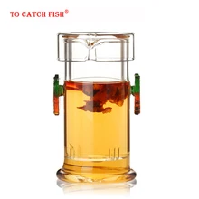 Термостойкий стеклянный чайник китайский кунг-фу цветочный чайник с фильтром кофе чайник, красивый и легкий чайник