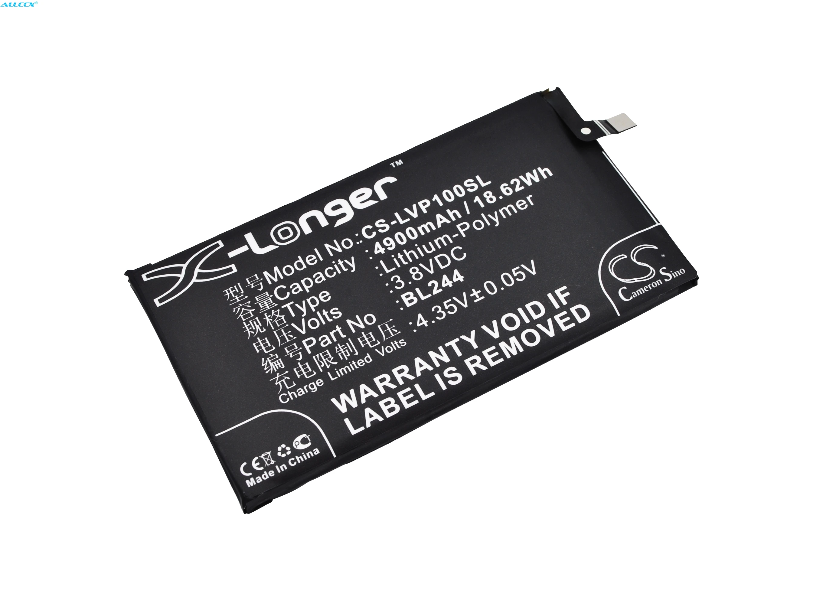 CameronSino ALLCCX 4900 мАч аккумулятор BL244 для Lenovo P1 Turbo P1c58 P1c72 Vibe P1|Аккумуляторы мобильных
