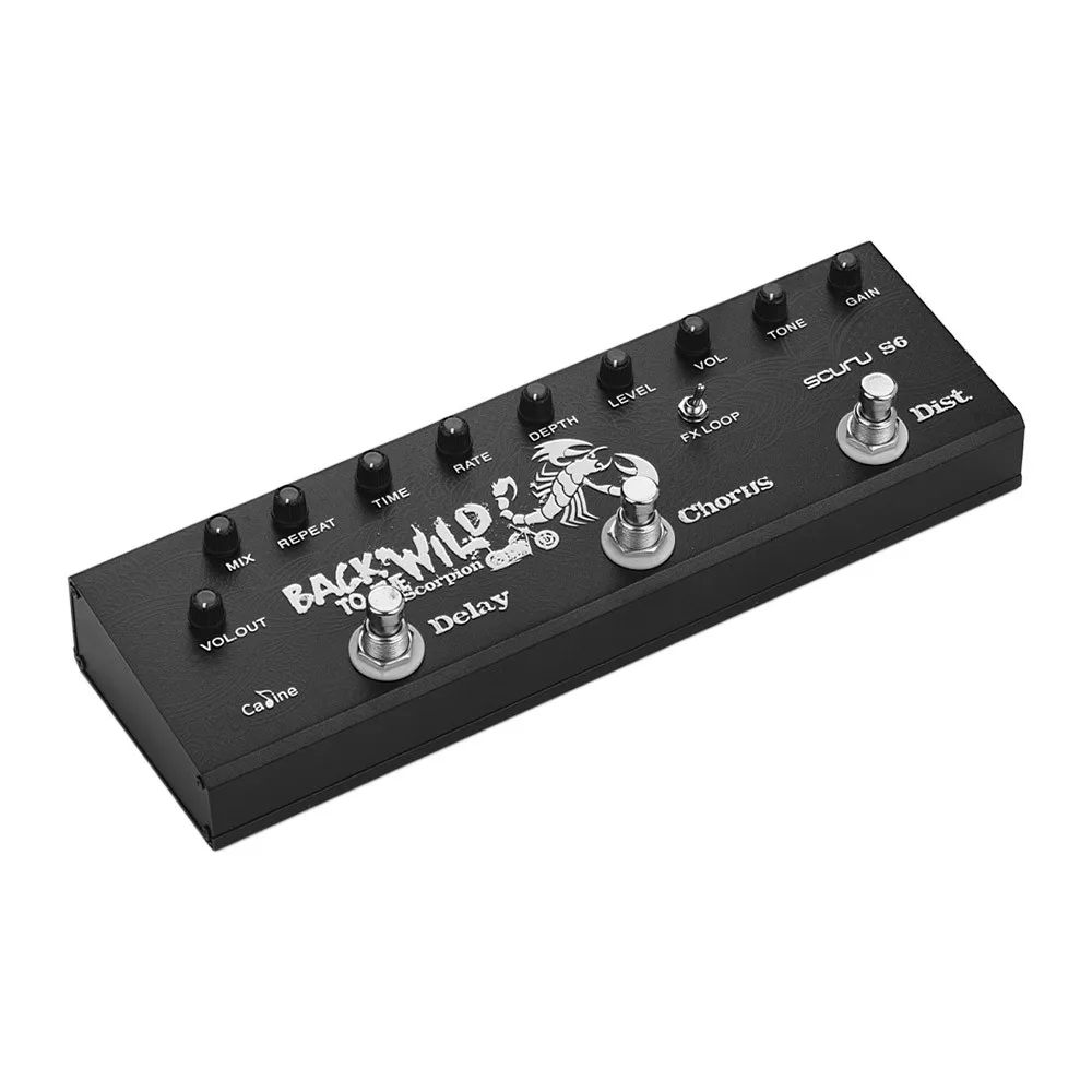 

Caline SCURU S6 3-in-1 Electric Guitar Pedal Multieffect Pedal