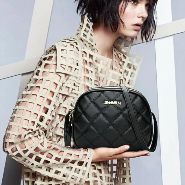 Fashion Diamond Pattern PU Leather Messenger Women Bag