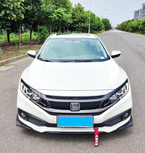 Для Honda civic передний бампер спойлер обмотка угол PP и углеродного волокна материал заднее крыло автомобиля праймер цвет