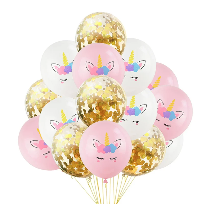Rainbow Unicorn Birthday Party Decoration Disposable Tableware Set Unicorn Balloon Girl Baby Shower Kids Birthday Party Supplies