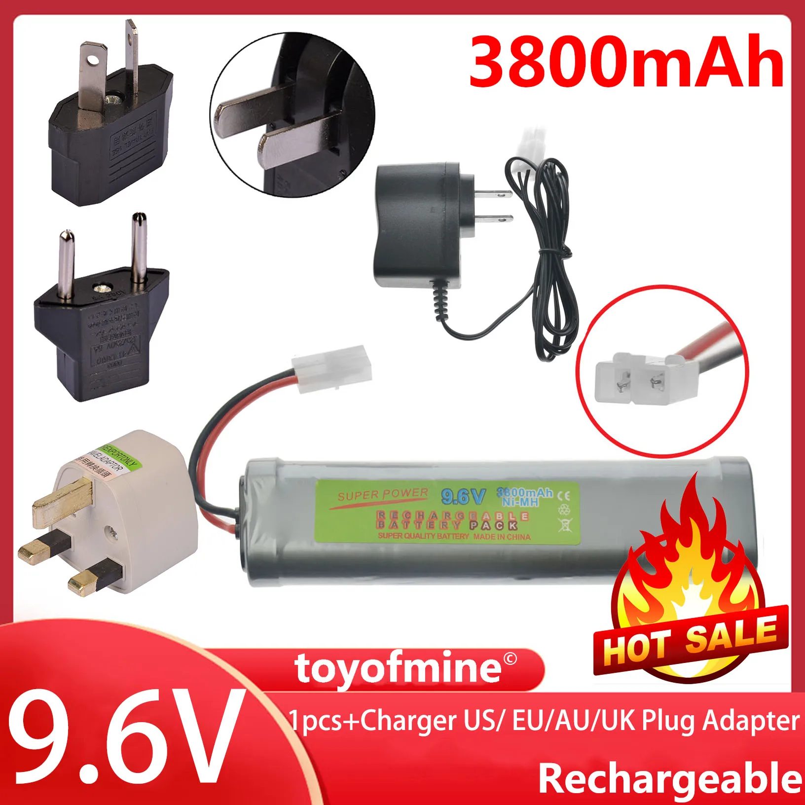 1x9 6 V NiMH 3800mAh аккумуляторная батарея штепсельная вилка Tamiya + зарядное устройство US/