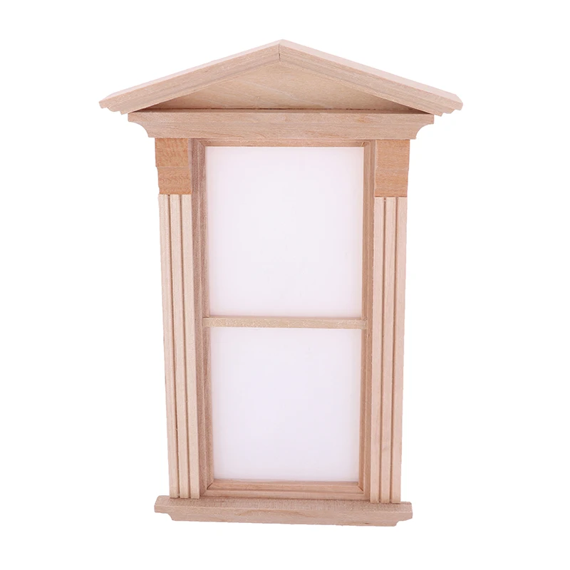 

1PC 1/12 Dollhouse Miniature Two Panel Wooden Door Window Primary Colors DIY Dollhouse Furniture Accessories