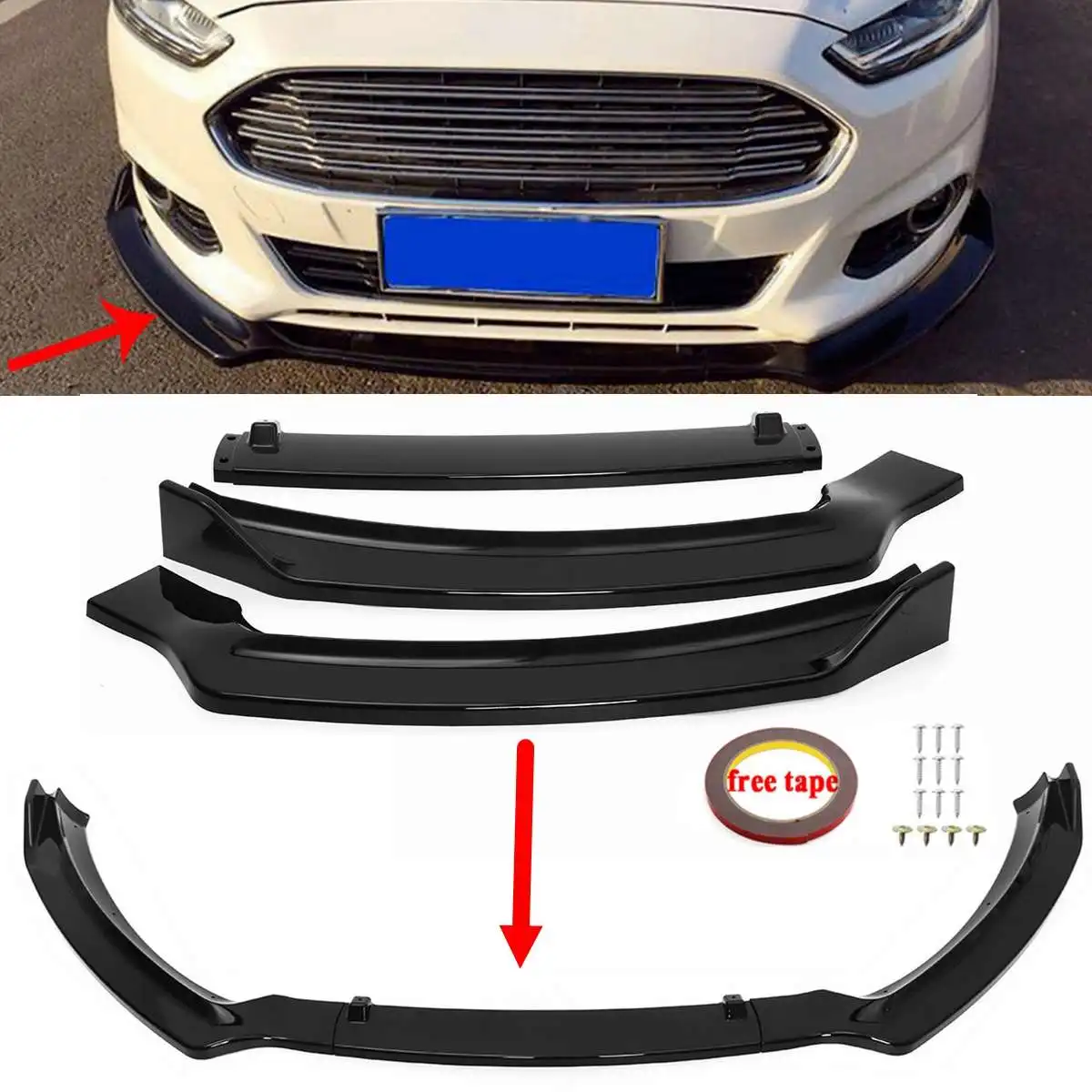 Car Front Bumper Splitter Lip Diffuser 