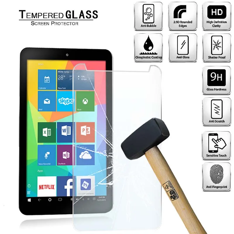 

Tablet Tempered Glass Screen Protector Cover for 7" GoTab GW7 Windows Tablet Anti-Screen Breakage HD Tempered Film