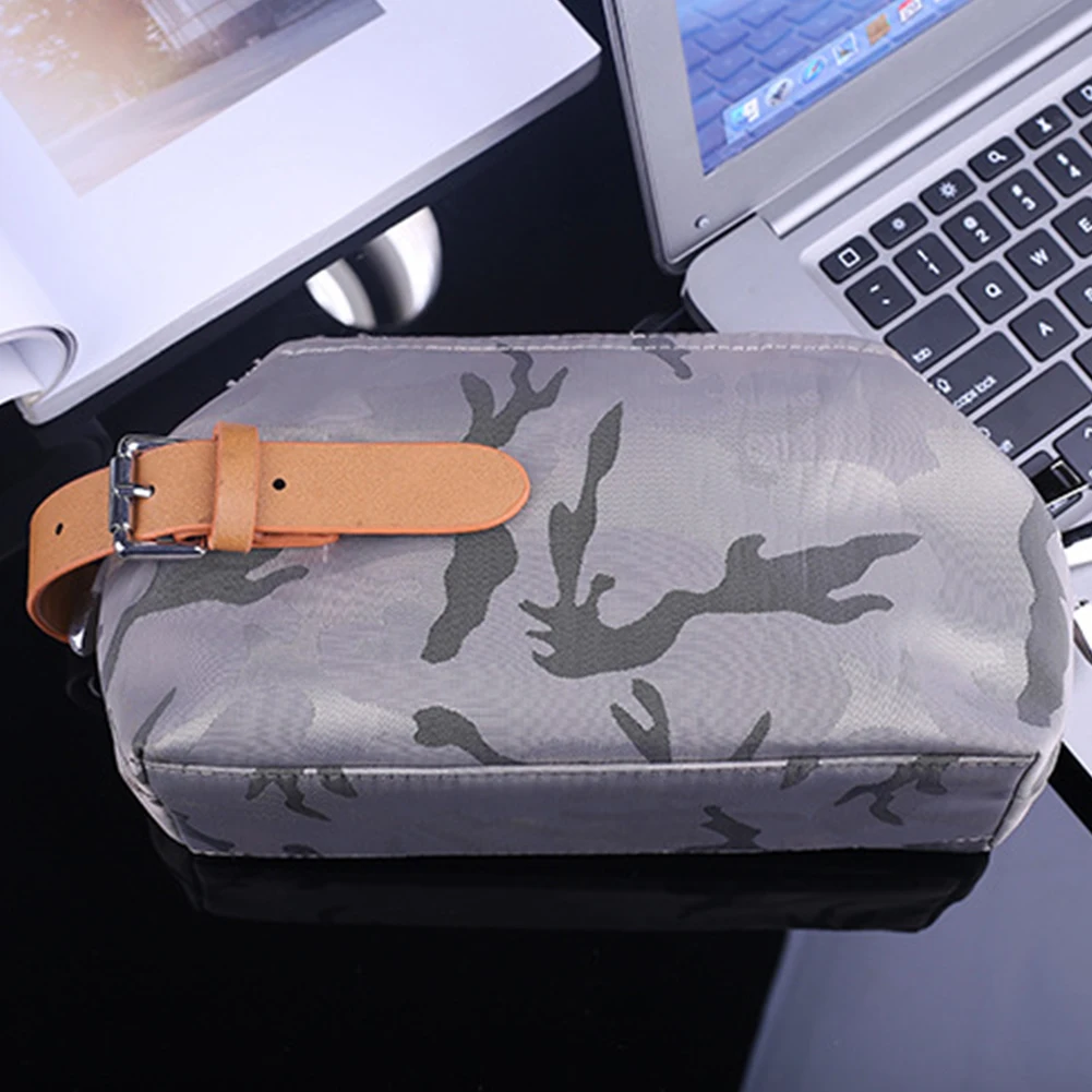 Хаки Men Portable Travel Fashion Large Capacity Solid Toiletry Storage Organizer Zipper Waterproof Camouflage Wash Bag Nylon - Цвет: Хаки