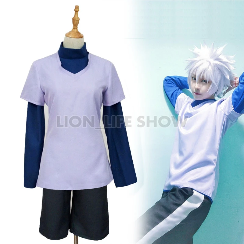 Костюм для косплея Hunter x Killua Zoldyck костюм на заказ униформа парик|Костюмы аниме| |