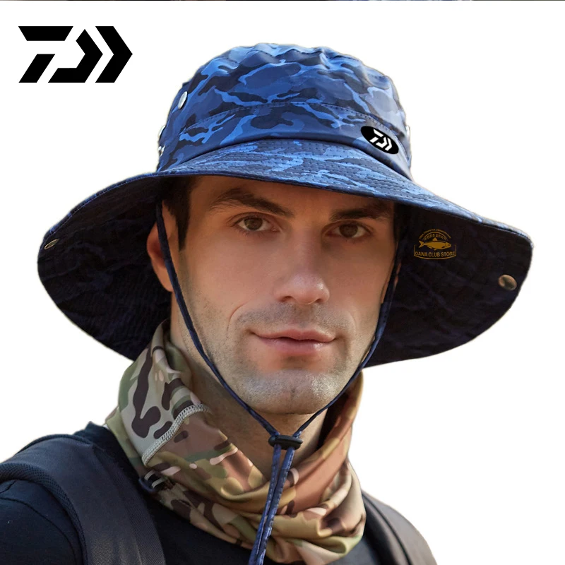 Daiwa Fishing Sun Hat Summer Camouflage Outdoor Breathable Hat For Men And Women Mountaineering