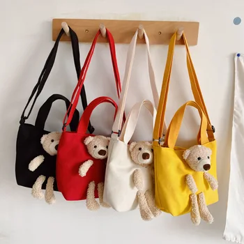 

Fashion Bear Messenger Bag Cartoon Animal Casual Shoulder Bags Cute Children Girls Plush Handbag sac a main