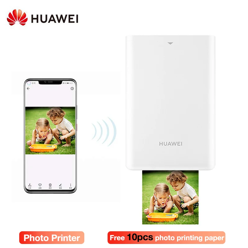 Huawei impresora de bolsillo para fotos AR, portátil, Original, Mini,  portátil, bricolaje, para teléfonos inteligentes, Bluetooth 4,1, 300dpi| Impresoras| - AliExpress