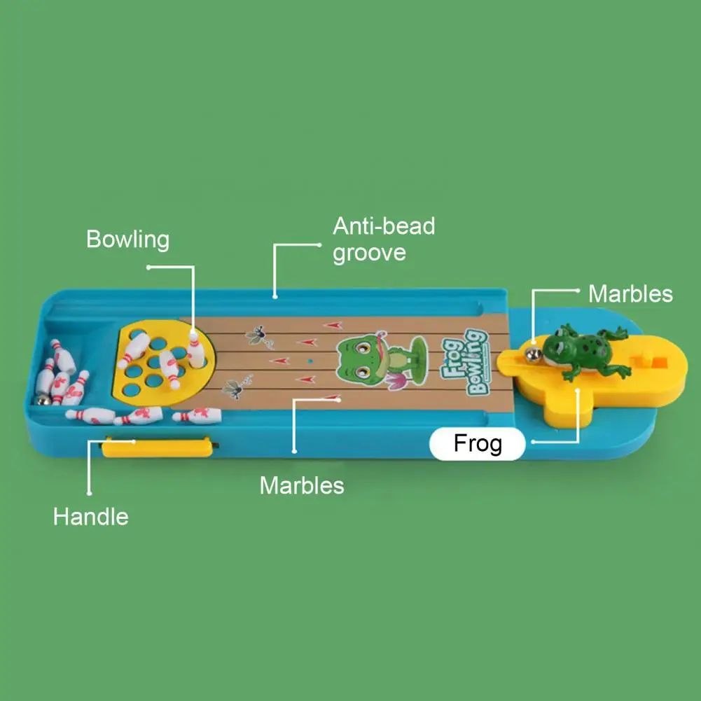 Creative Mini Desktop Frog Bowling Frog Pattern Game Exercise Coordination Parent-child Interaction Educational Toy for Children 2 Creative Mini Desktop Frog Bowling Frog Pattern Game Exercise Coordination Parent-child Interaction Educational Toy for Children 2