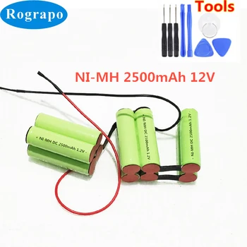 필립스 FC6162 FC6142 FC6140 누산기용 새 배터리, 12V 2500mAh NI-MH 교체 배터리 + 도구