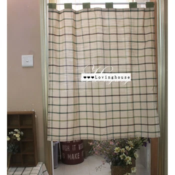 

Curtain Korean simple wave point cotton hemp shading curtain living room bedroom partition curtain home decoration