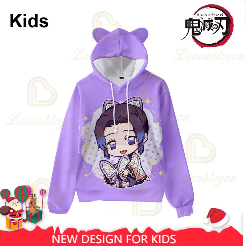 

Kochou Shinobu Demon Slayer Cartoon Jacket Tops Hoodies Japen Anime Kimetsu no Yaiba 3D Hoodie Men and Women Harajuku Sweatshirt