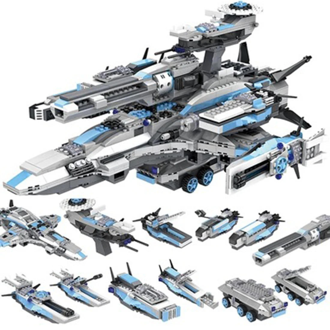 

DIY 1526Pcs Battleship Building Block Model Small Particle Construction Model Toy For Children Games