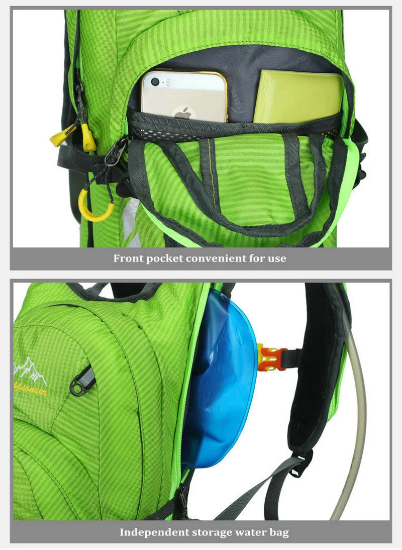6 Color Bike Hydration Nylon Waterproof 15L Cycling Backpack +2L Water Bags Breathable Large Capacity Mountain Bike Backpack  (24)