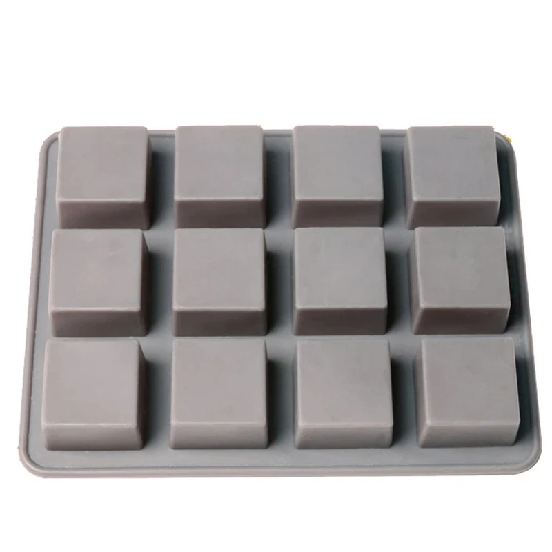 12 Squares Cake Tools Cupcake Chocolate Baking Tray Fondant Kitchen