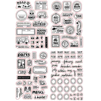 

ENGLISH Clear Silicone Stamp / seal for DIY Scrapbooking / Album Decorative Clear Stamp Sheets A445