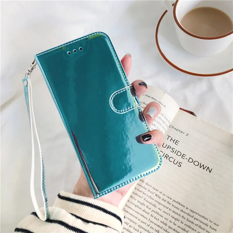 3D Mirror Leather Phone Case for Iphone 7 8 Plus X Xr Xs Max 11 Pro Se 2020 Flip Stand Cover 6 6s | Мобильные телефоны и