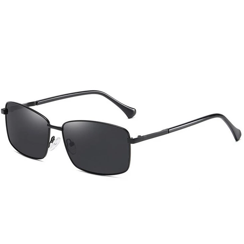 Men's Driving Prescription Lenses Sunglasses Polarized Square Anti-Glare Short-sight Sun Glasses For Male 0 -0.5 -0.75 To -6.0