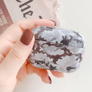

Luxury Camouflage Glossy Earphone Case For AirPods Pro Cases Hard PC Bluetooth Heardphone Protective Cover for AirPod Air Pods 3