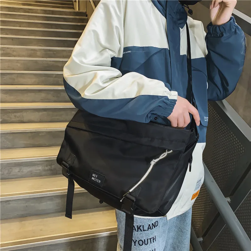 

Workwear Vintage Nylon Cloth Shoulder Bag Women's Korean-style INS Versatile Messenger Bag Large Capacity Function-Style Shoulde