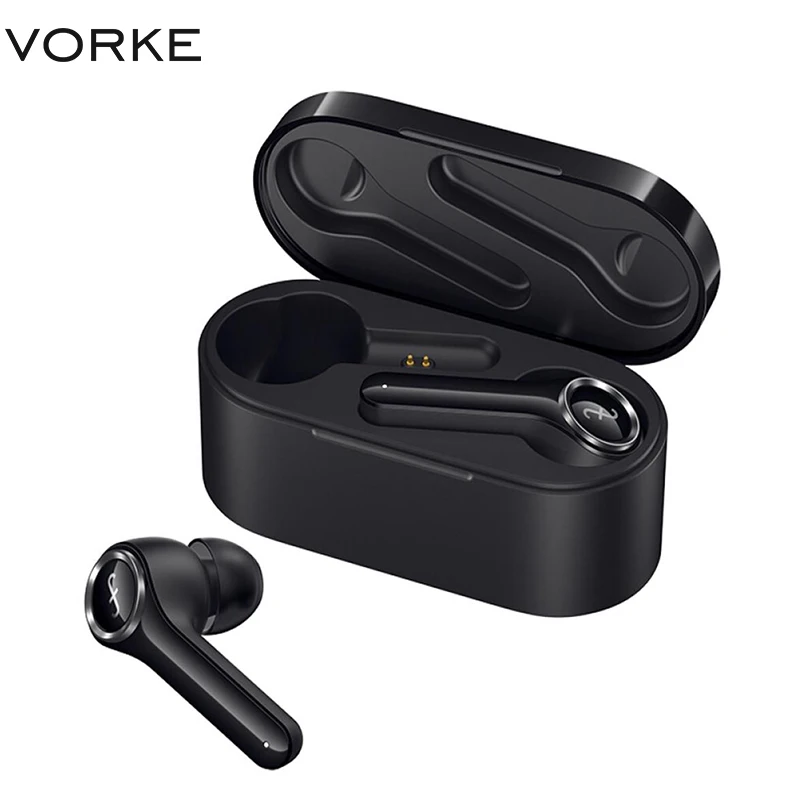 

Vorke AI TWS Earphone Bt 5.0 Hi-Fi Stereo Sound Touch Control Unilateral Use Playtime with 360mAh Charging Box Support SIRI