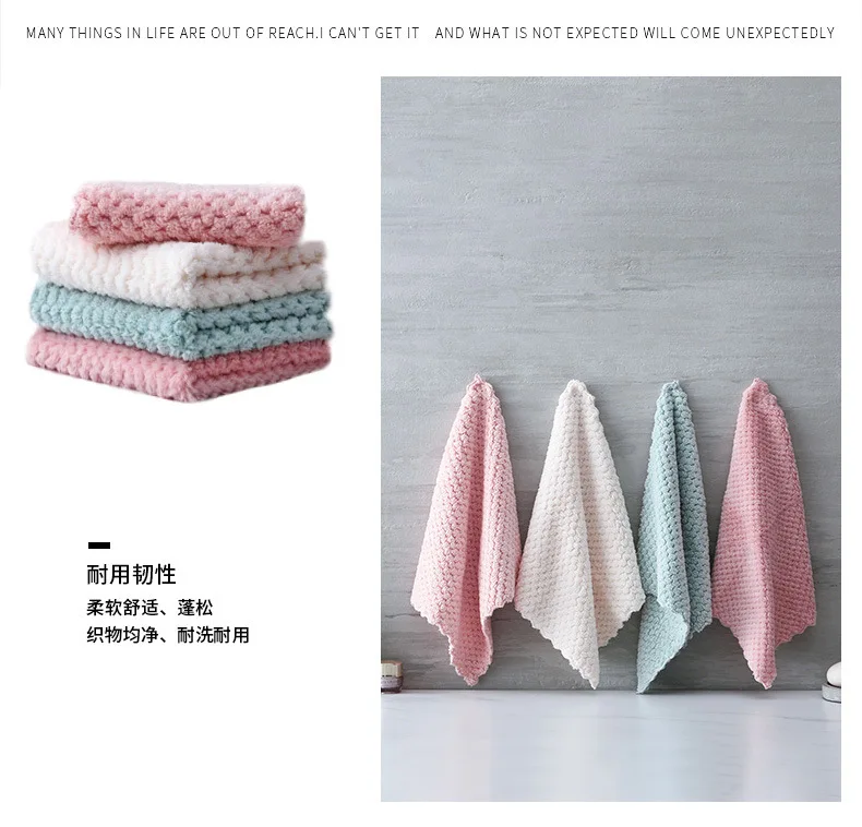 Not Shed Plain Color Pineapple Case Water Hi Cleaning cloth Wet And Dry Dual Purpose Home Big Size