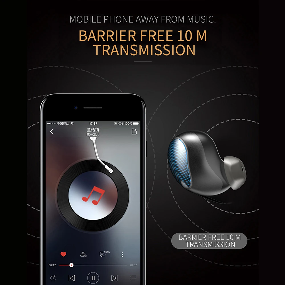 TWS Bluetooth наушники T10 гарнитура настоящая Беспроводная зарядка Bluetooth V5.0 пояс Зарядка сокровище наушники настоящие беспроводные наушники