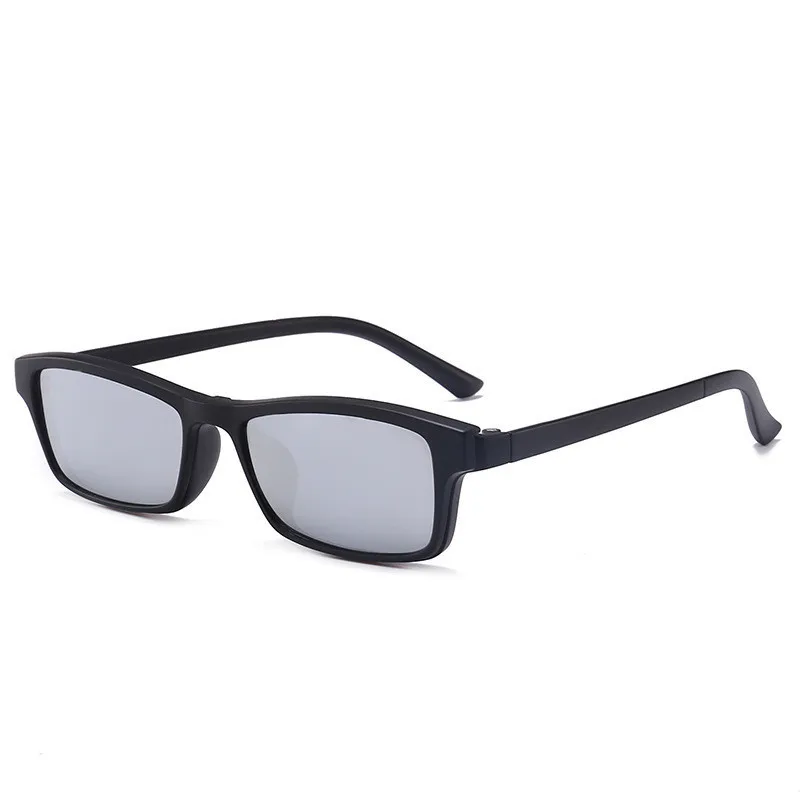 2 в 1 магнитные прикрепляемые очки оправа мужские поляризованные солнцезащитные очки Оптическая от близорукости, по рецепту оправы очков TR90 оправа для очков