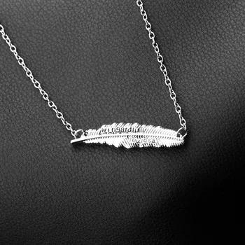 

30 Harry series incantation Angel Feather wing Spell English Letter Sign Necklace Like Leaf Gift alphabet Necklace Jewelry