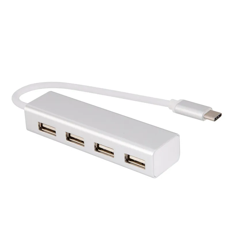 Белый CARPRIE Powered type-C USB2.0 концентратор 4 порта Высокоскоростной тонкий компактный разветвитель расширения - Цвет: Белый