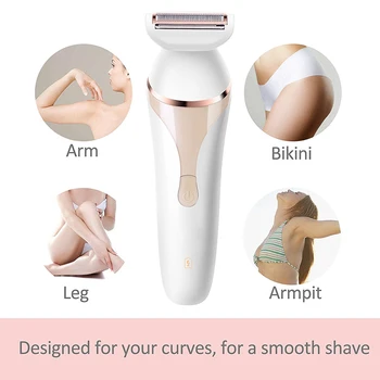 

Betime Face Massager 4 in 1 Professional Painless Epilator Face Wash Rechargeable Women Body Facial Leg Hand Bikini Hair Remover