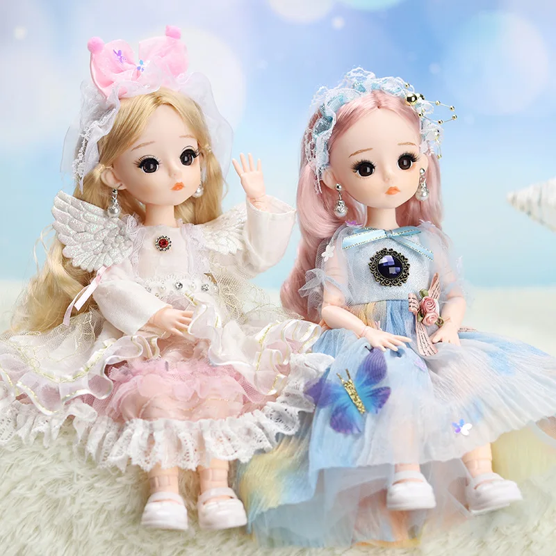 

1/6 30cm Movable Jointed BJD Dolls Toys with Clothes Girl 3D Eyes Female Princess Fashion Dress Doll Toy For Girls Gift