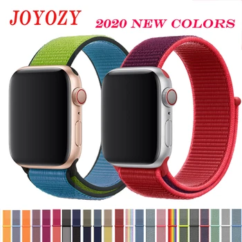

Joyozy For Apple watch Band Nylon Sport Loop Wrist For IWatch Series4 3 2 1Colorful pattern classic buckle