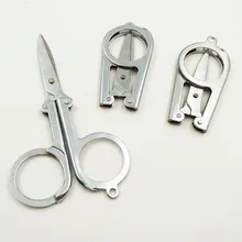 Портативные складные мини-ножницы из нержавеющей стали ручной работы, ножницы для путешествий, Висячие ножницы