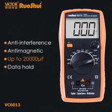 RuoShui VC013 цифровой измеритель емкости 200000 мкФ LCR метр 1999 отсчетов удержания данных конденсатор тестер электронный Capacimetro
