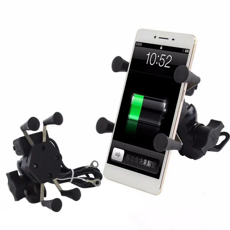 

Practical X-type Charger Mobile Phone Holder Grip Bracket Scooter Motorcycle Accessories New