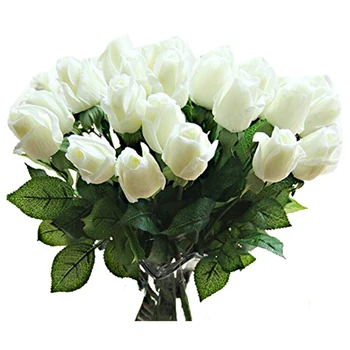 

10 pcs New Beautiful Real touch rose bud latex artificial flower for Home wedding party Living Room Decoration bouquet floral ar