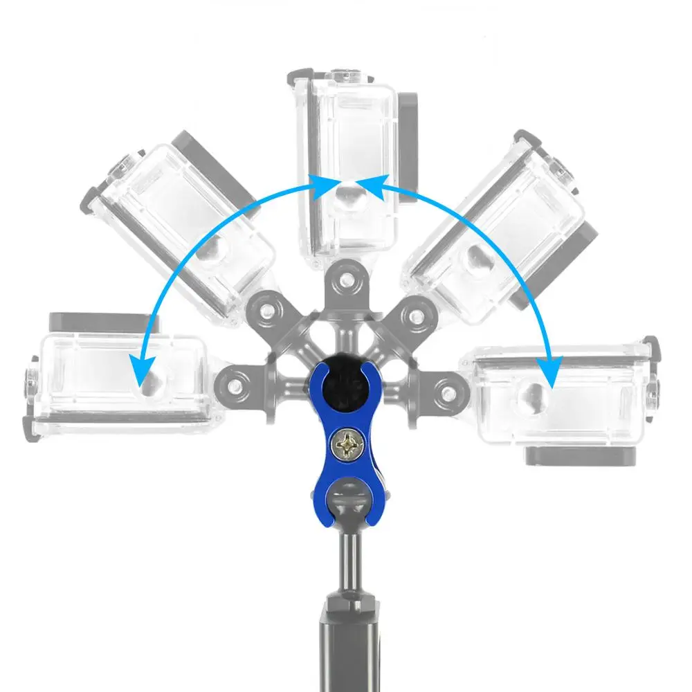 Зажим бабочка с двумя отверстиями кронштейн для экшн камеры аксессуар