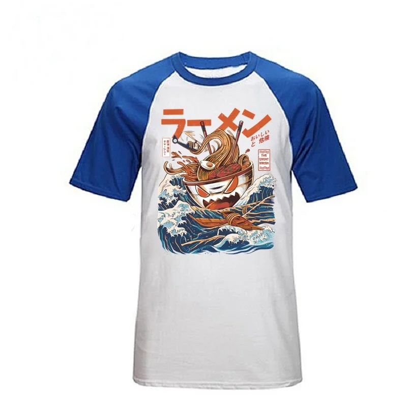 

Men's T-shirt Japanese Harajuku Ramen Tshirt Men sport fitness t shirts Funny Noodle Ship Cartoon Male short sleeve tee