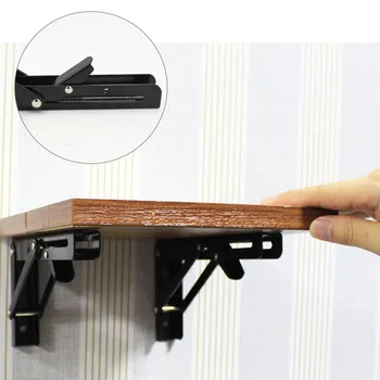 

2PCS Triangle Folding Angle Bracket Thickened Stainless Steel Adjustable Wall Mounted Table Shelf Bracket Furniture Hardware